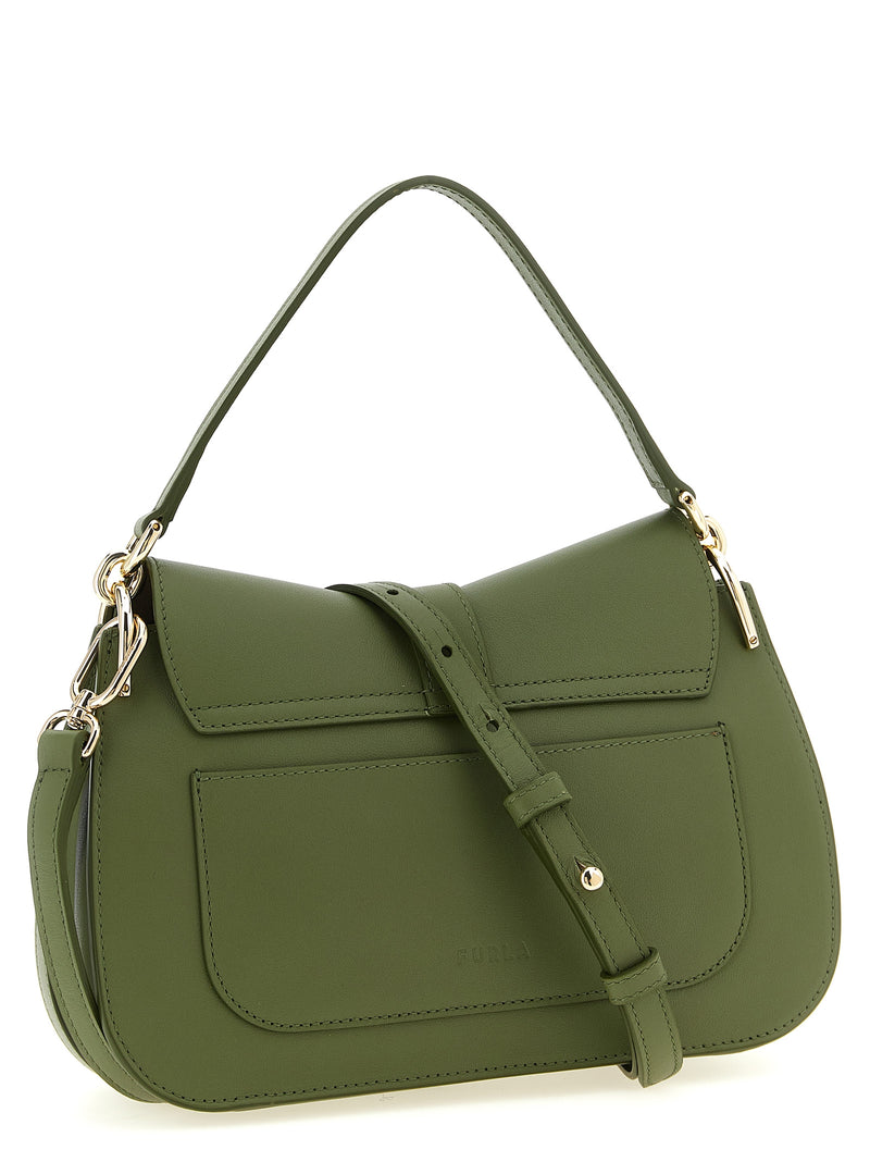 Sac porté épaule Furla en cuir de veau bicolore