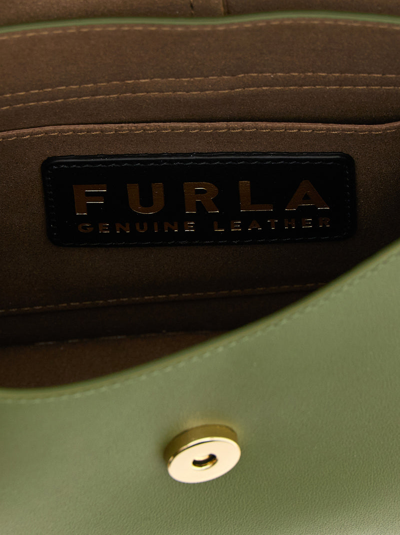 Sac porté épaule Furla en cuir de veau bicolore