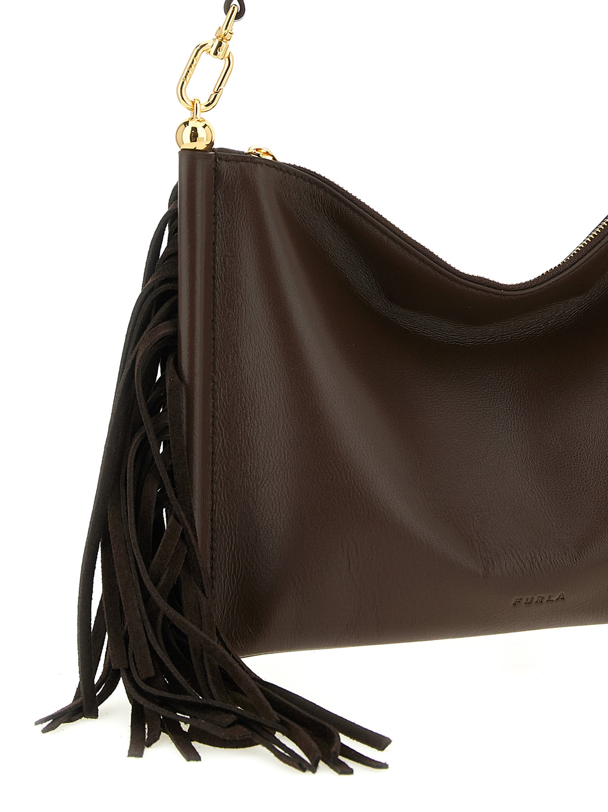 Sac à bandoulière Furla en cuir d'agneau marron