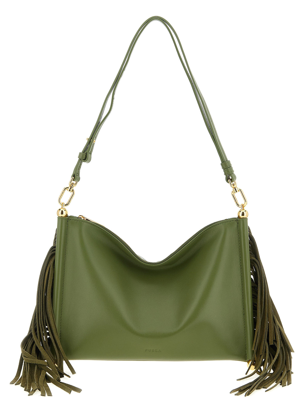 Sac porté épaule Furla en cuir d'agneau bicolore
