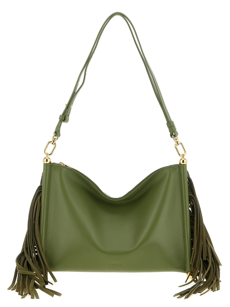 Sac porté épaule Furla en cuir d'agneau bicolore