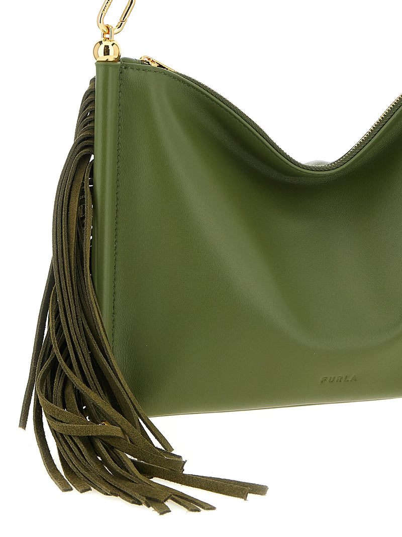 Sac porté épaule Furla en cuir d'agneau bicolore