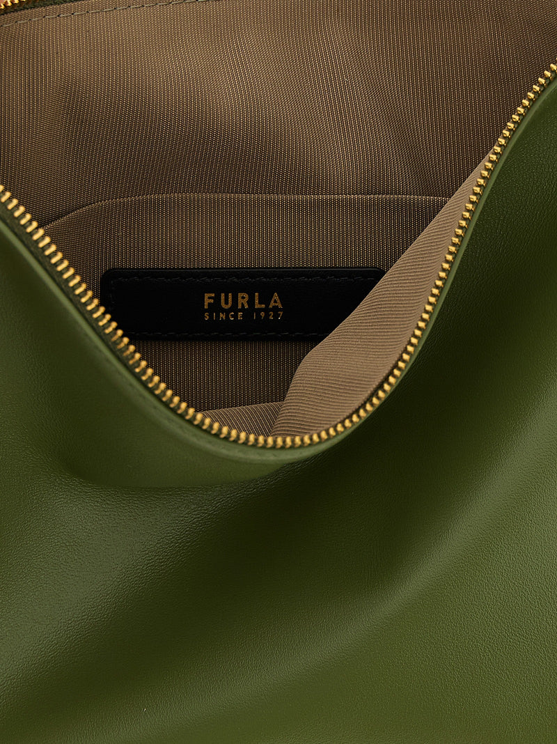 Sac porté épaule Furla en cuir d'agneau bicolore
