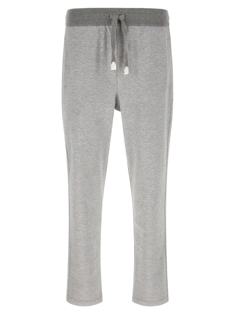 Pantalon de jogging en coton gris Brioni