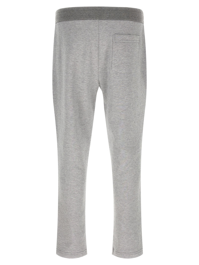 Pantalon de jogging en coton gris Brioni