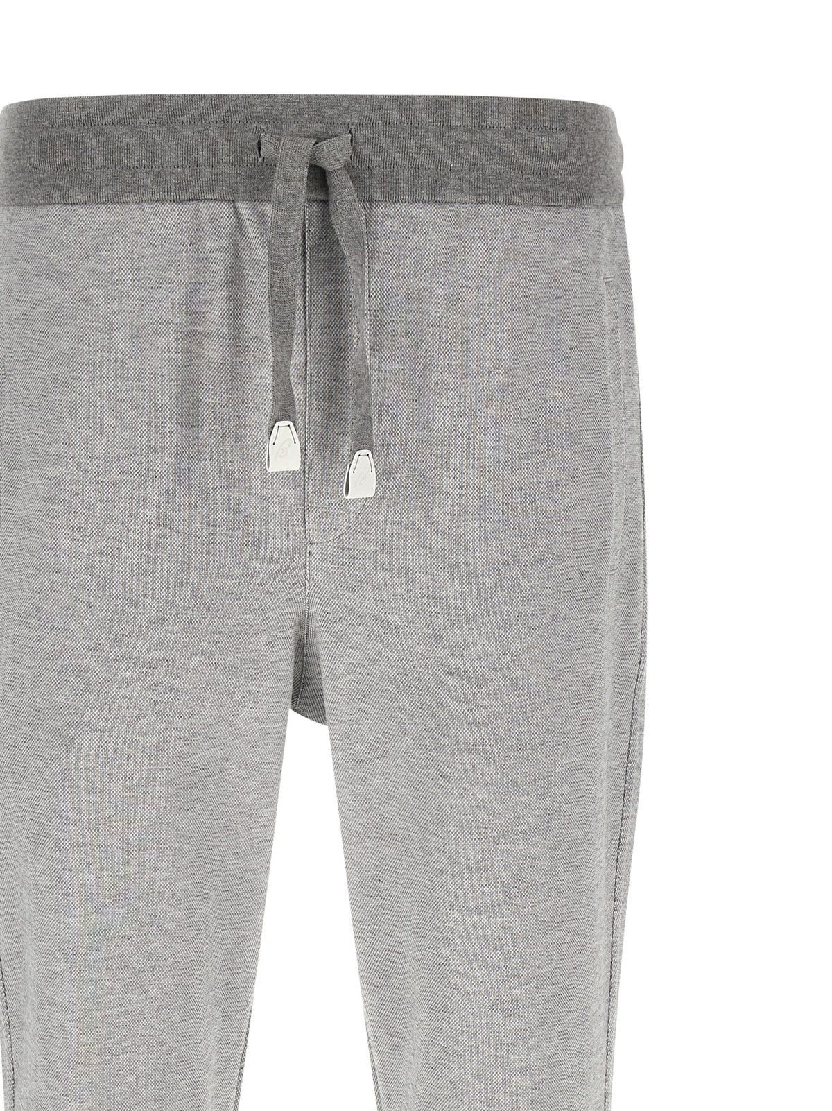 Pantalon de jogging en coton gris Brioni