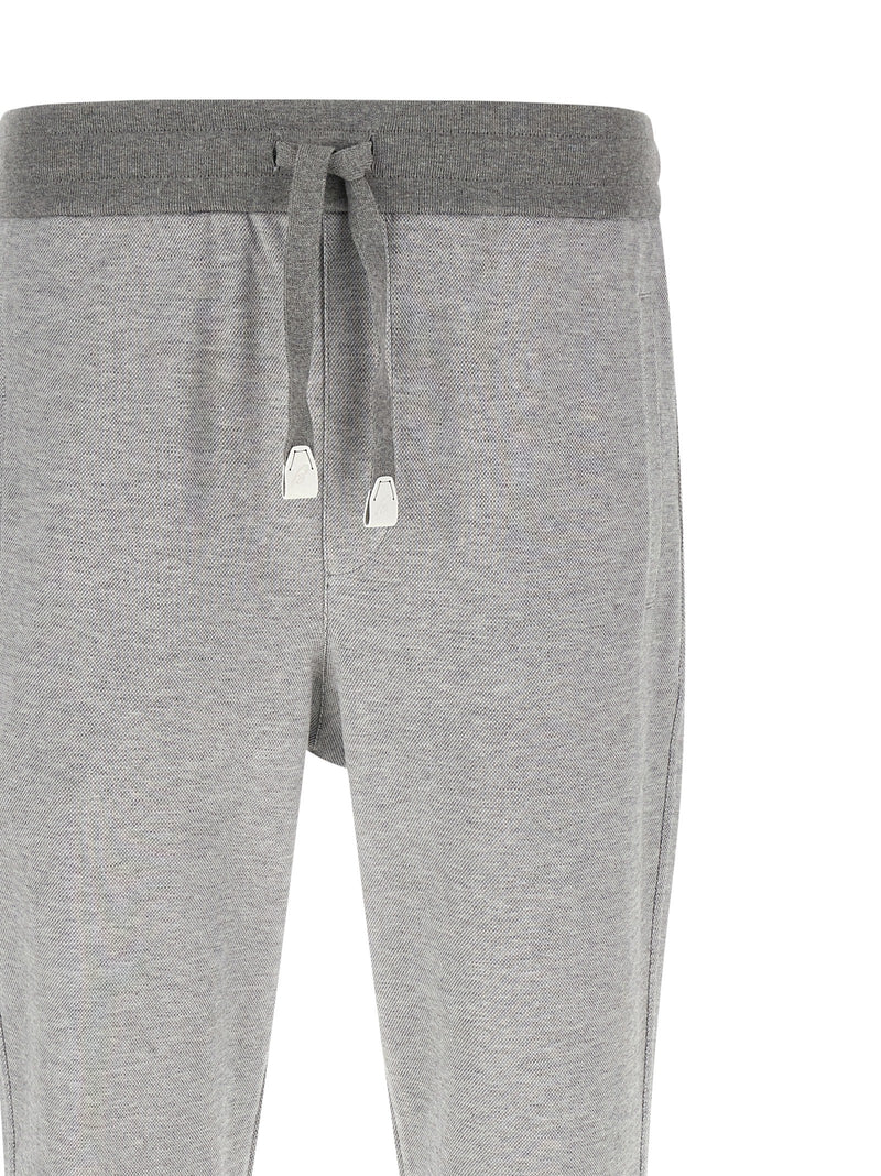 Pantalon de jogging en coton gris Brioni
