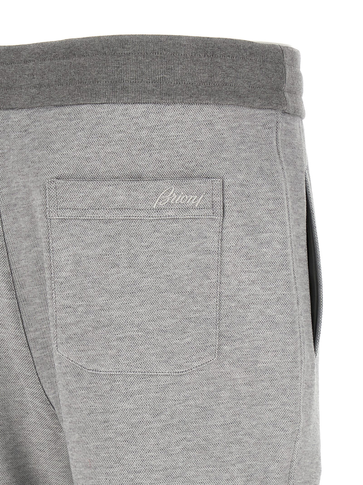 Pantalon de jogging en coton gris Brioni