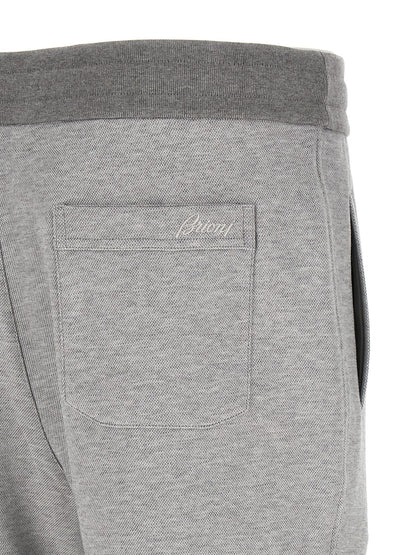 Brioni Gray Cotton Joggers (Workout Pants)