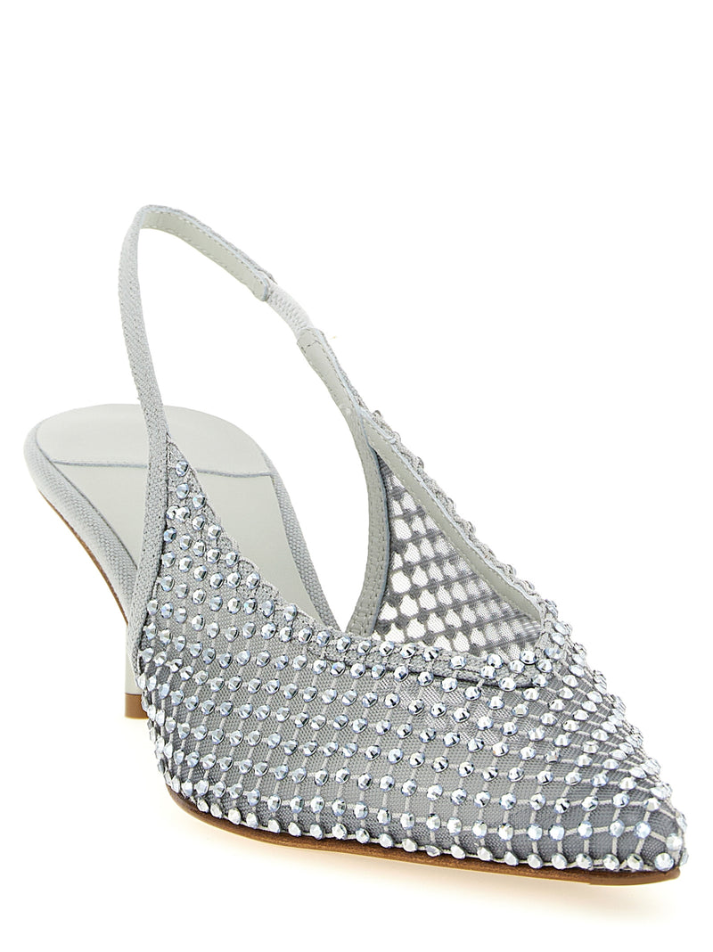 Escarpins LE SILLA gris en polyester à talon mi-haut