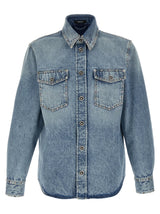 Chemisier Versace en coton bleu