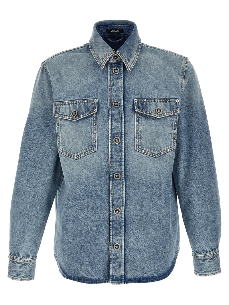 Chemisier Versace en coton bleu