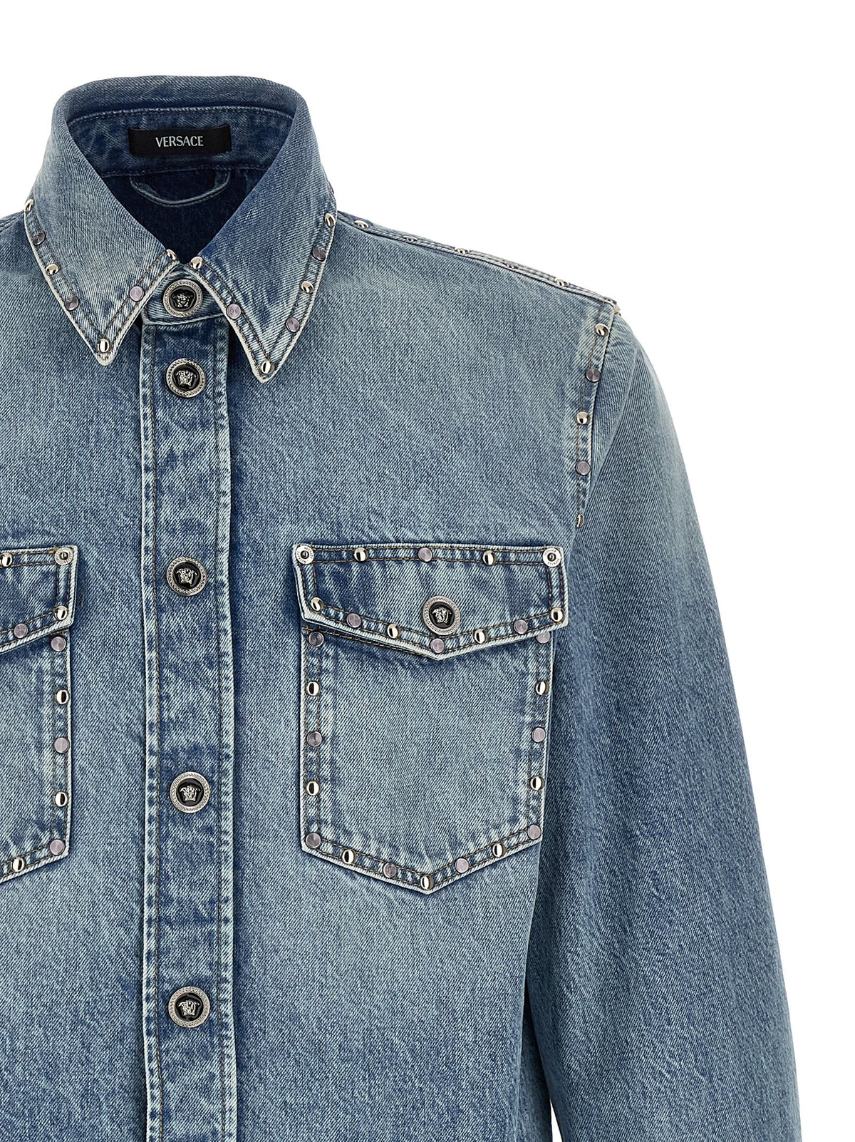 Chemisier Versace en coton bleu