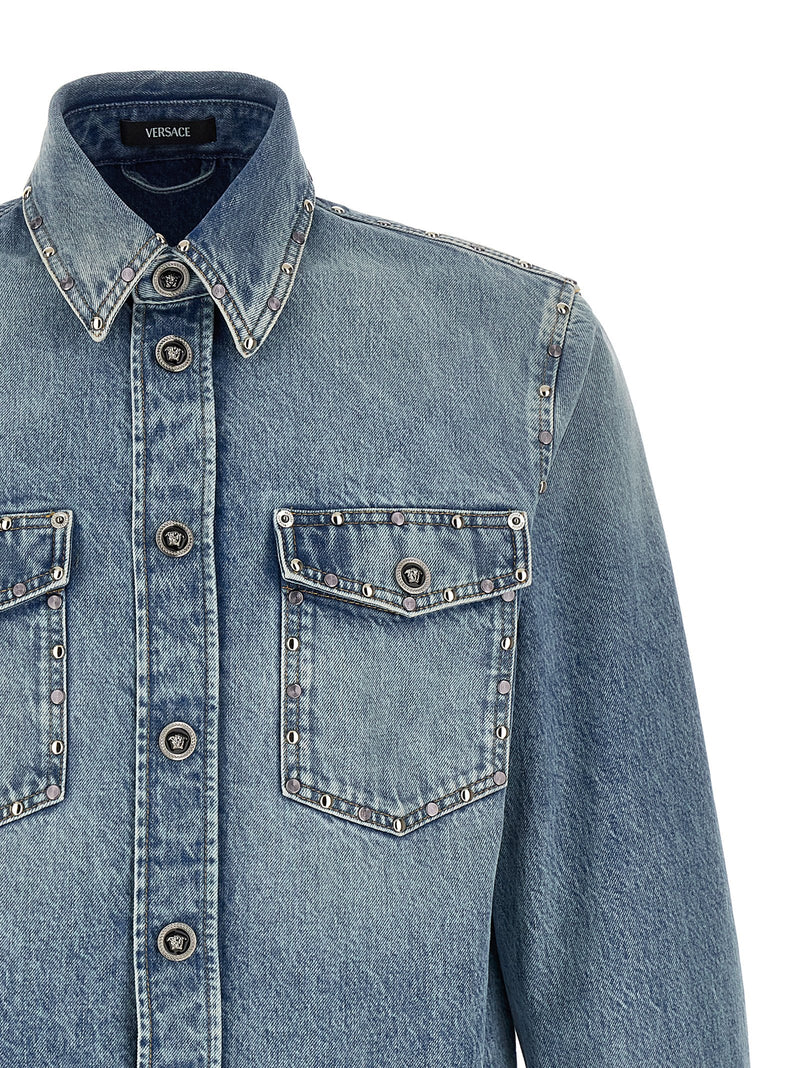 Chemisier Versace en coton bleu