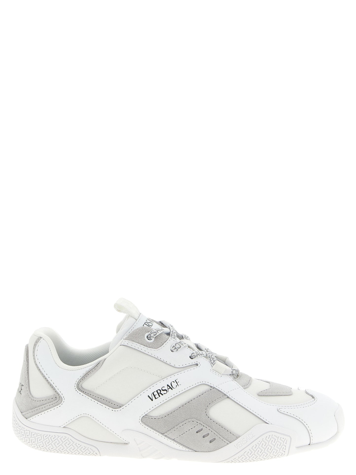 Baskets de sport Versace en cuir de veau blanc