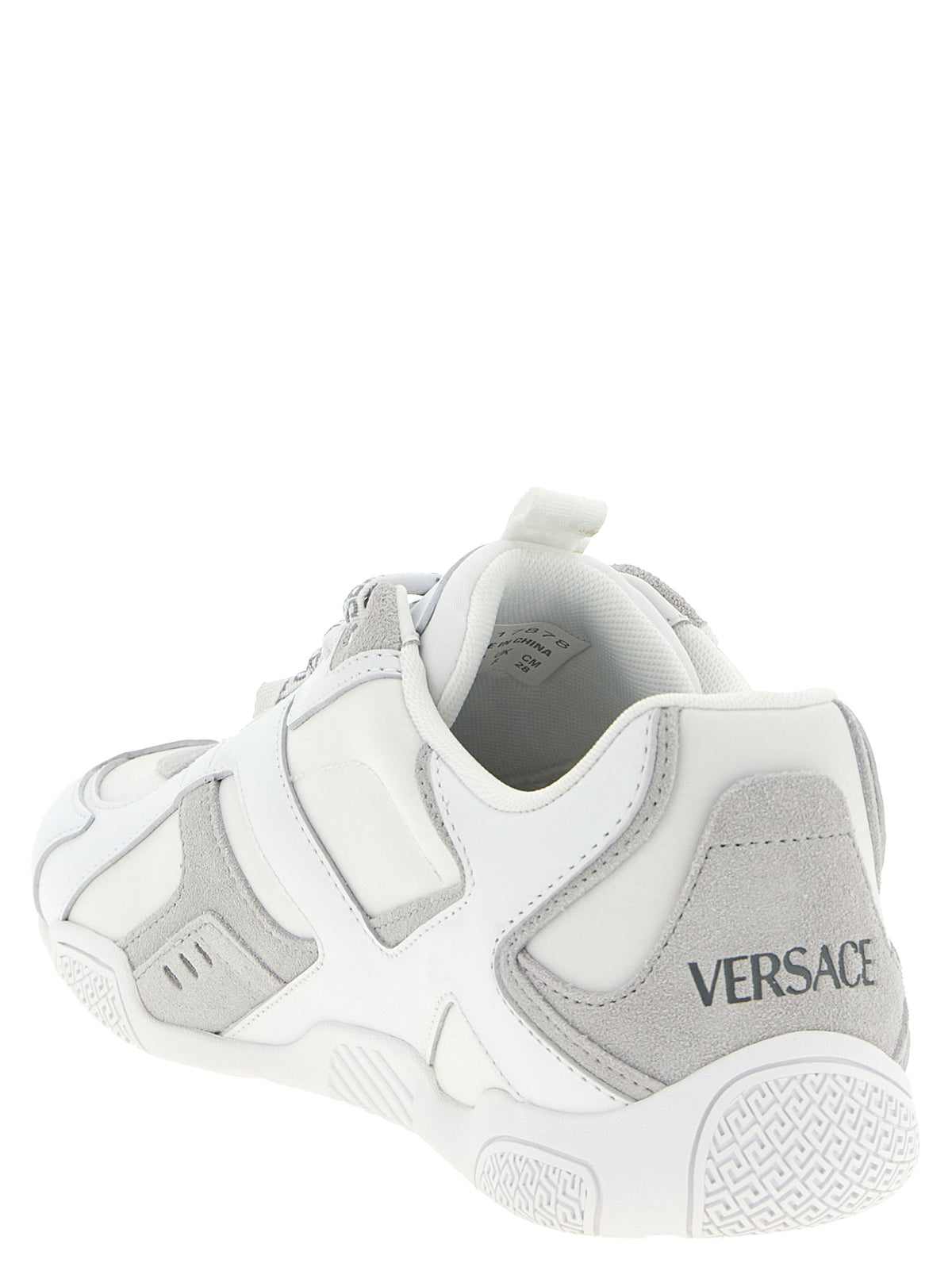 Baskets de sport Versace en cuir de veau blanc