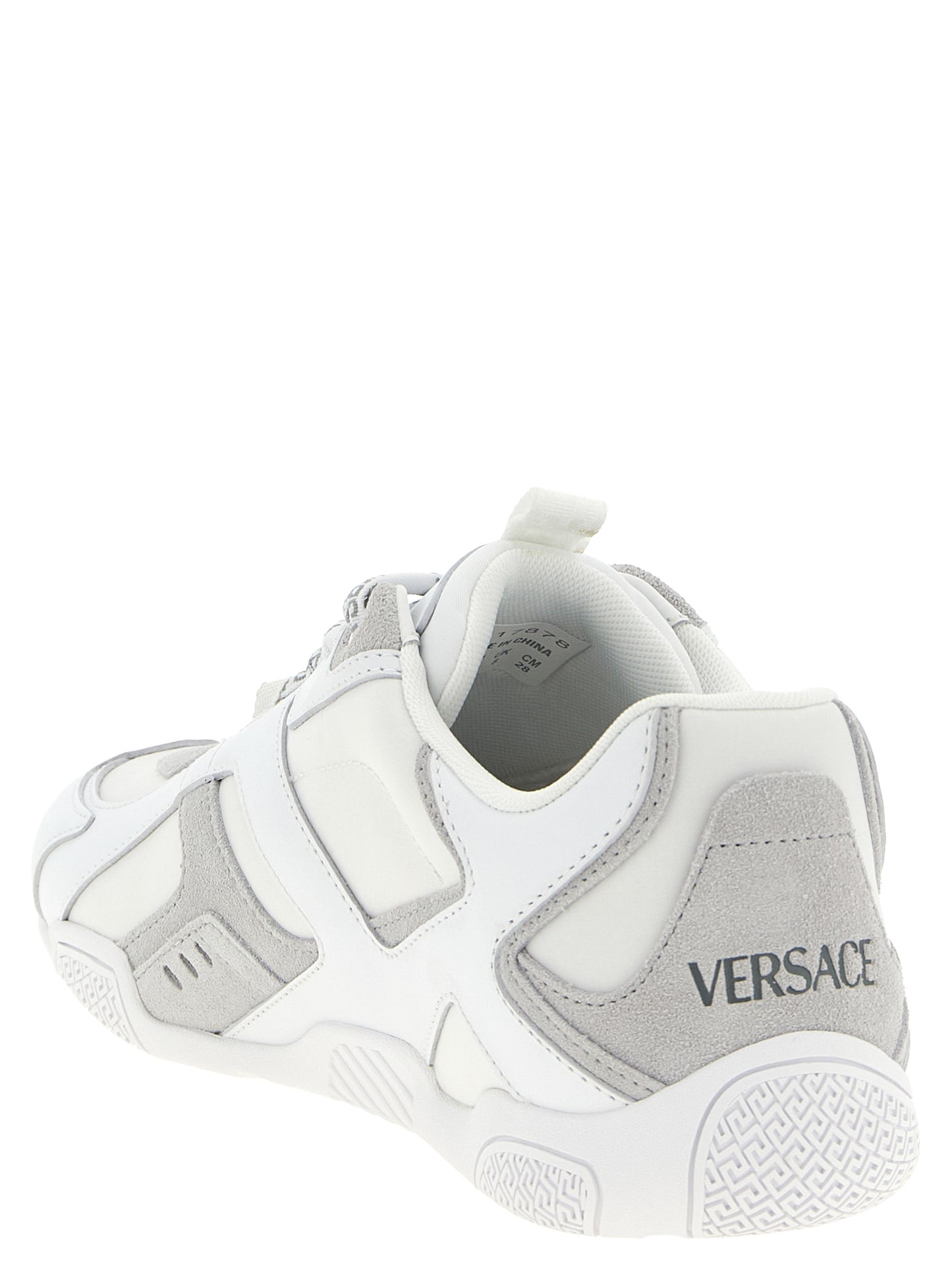 Baskets de sport Versace en cuir de veau blanc