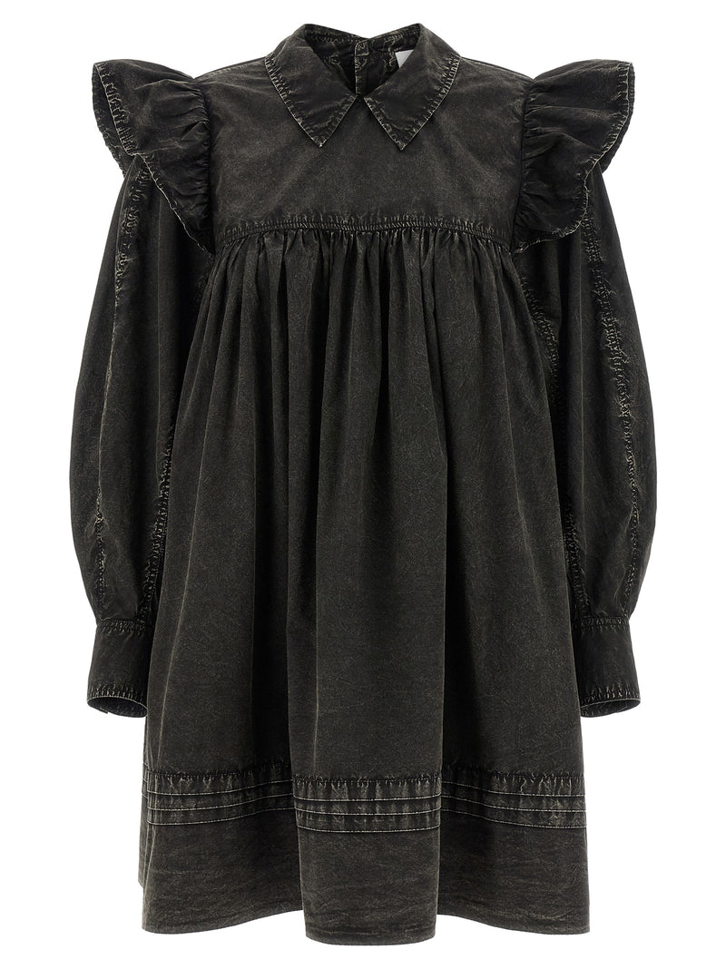 Robe courte Ganni en coton biologique noir