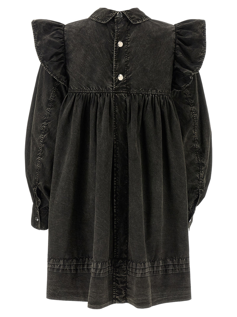 Robe courte Ganni en coton biologique noir