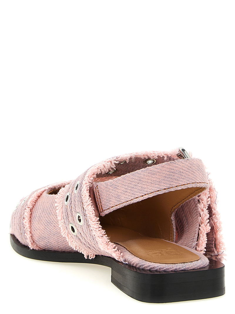 Ballerines Ganni multicolores en coton biologique
