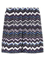 Short de bain en polyester multicolore Missoni