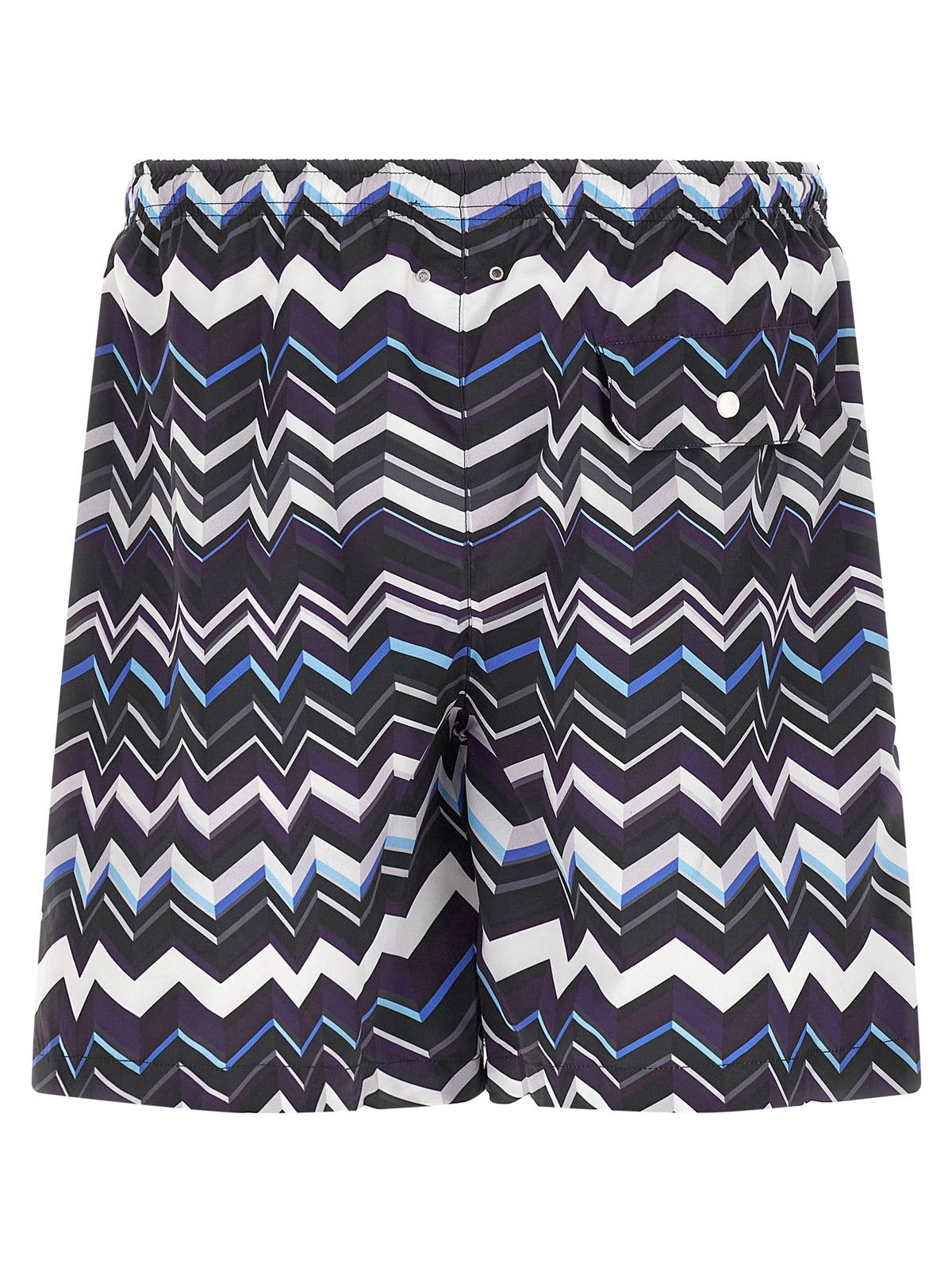 Short de bain en polyester multicolore Missoni
