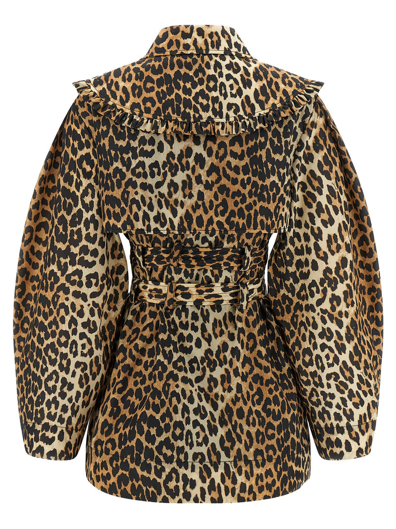 Manteau Ganni en Polyamide Recyclé Marron
