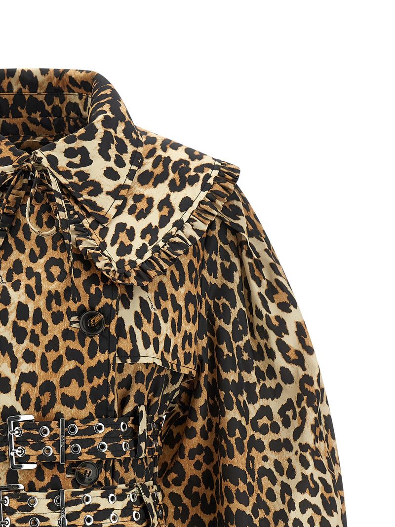 Manteau Ganni en Polyamide Recyclé Marron