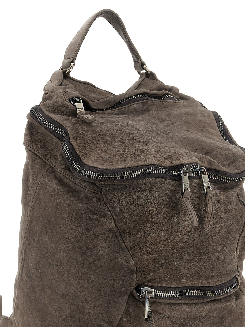 GIORGIO BRATO Brown Lamb Leather Backpack