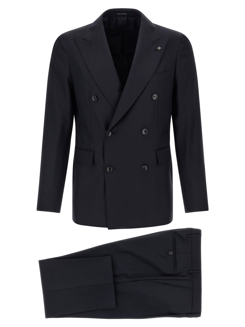Costume deux pièces en laine vierge bleu Tagliatore