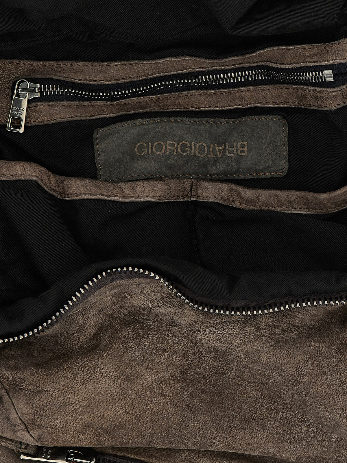 Sac à dos Giorgio Brato en cuir d'agneau marron