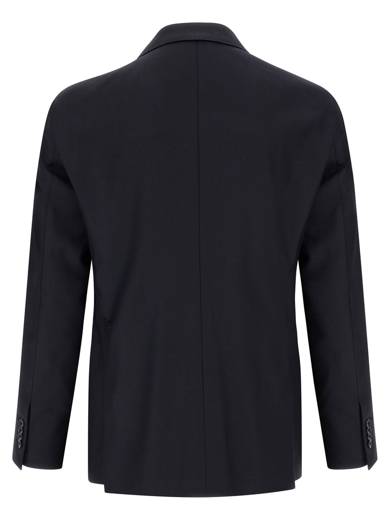 Costume deux pièces en laine vierge bleu Tagliatore