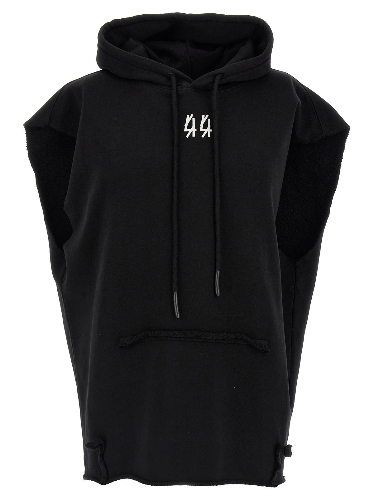 Sweat-shirt noir en coton 44 Label Group