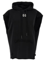 Sweat-shirt noir en coton 44 Label Group