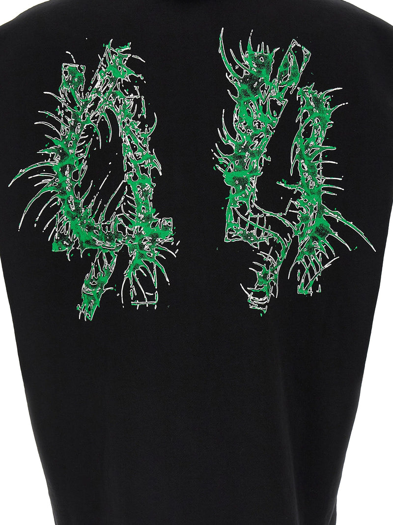 Sweat-shirt noir en coton 44 Label Group
