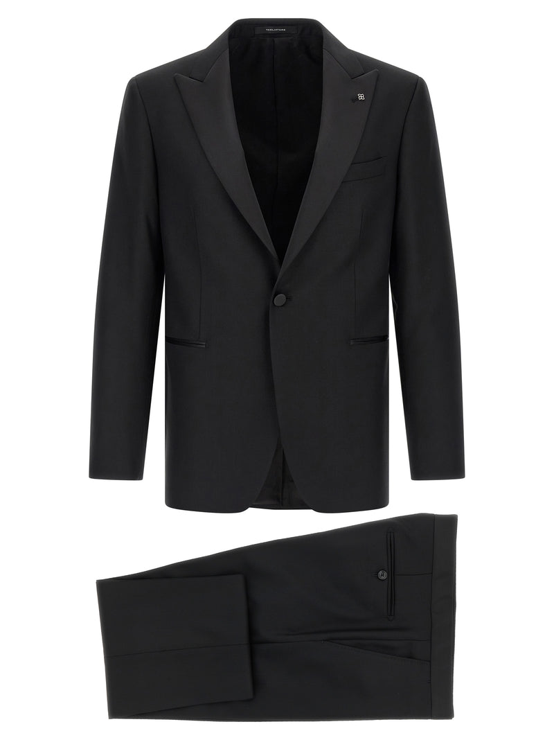 Tagliatore Black Virgin Wool Two-Piece Suit