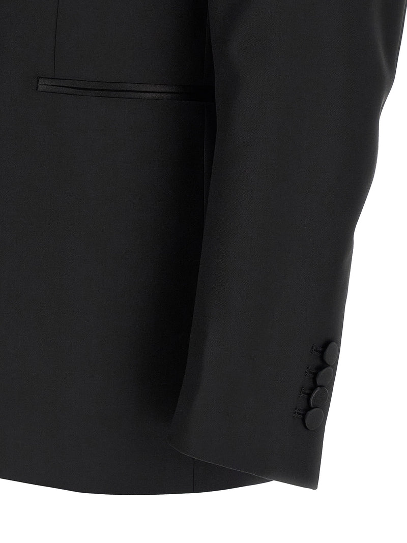 Tagliatore Black Virgin Wool Two-Piece Suit