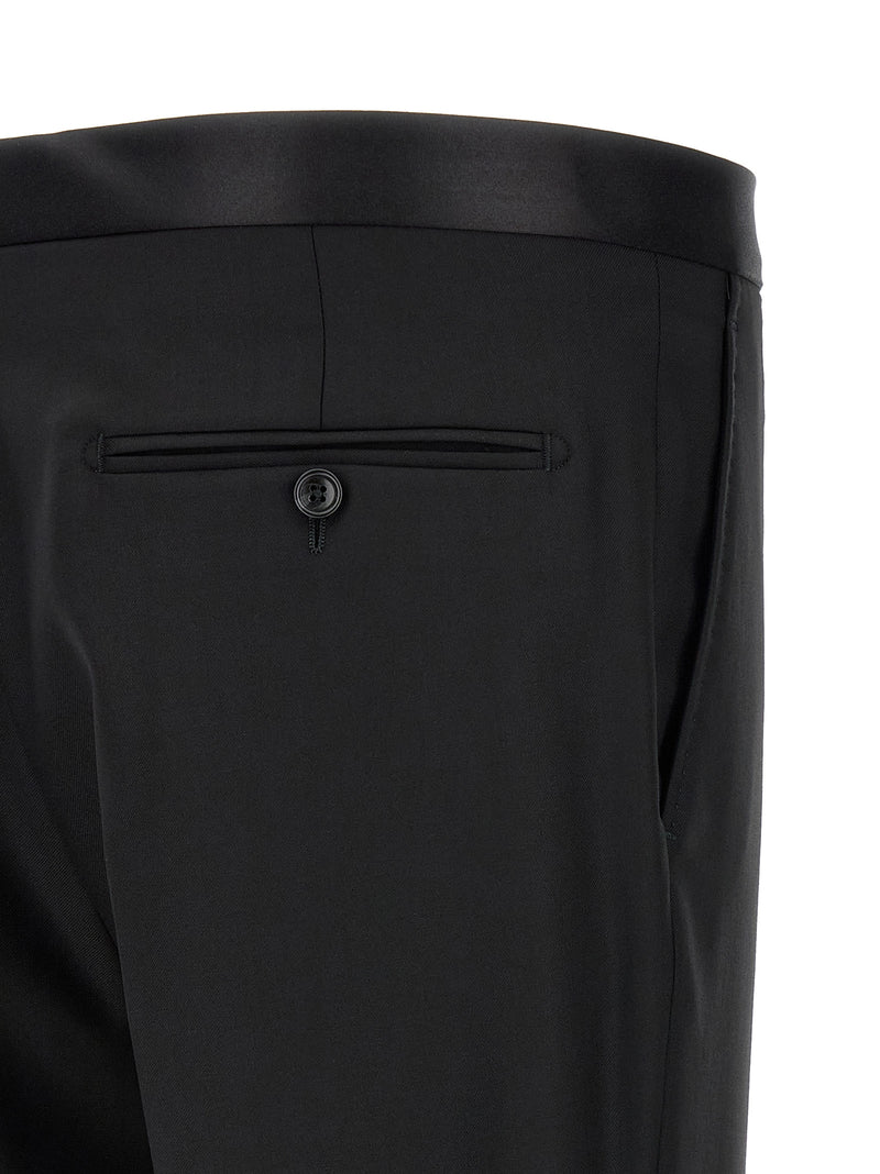 Tagliatore Black Virgin Wool Two-Piece Suit