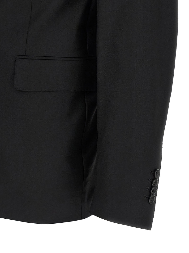 Tagliatore Black Virgin Wool Two-Piece Suit