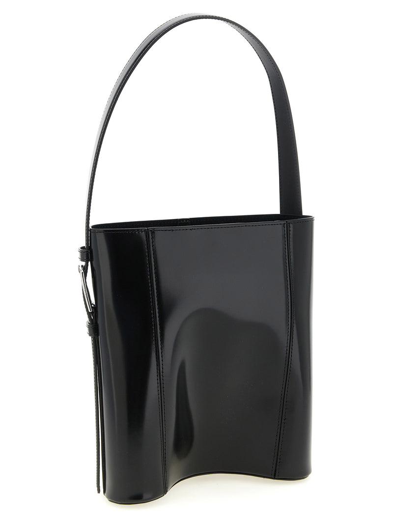 Coperni Ergonomic Black Cowhide Shoulder Bag