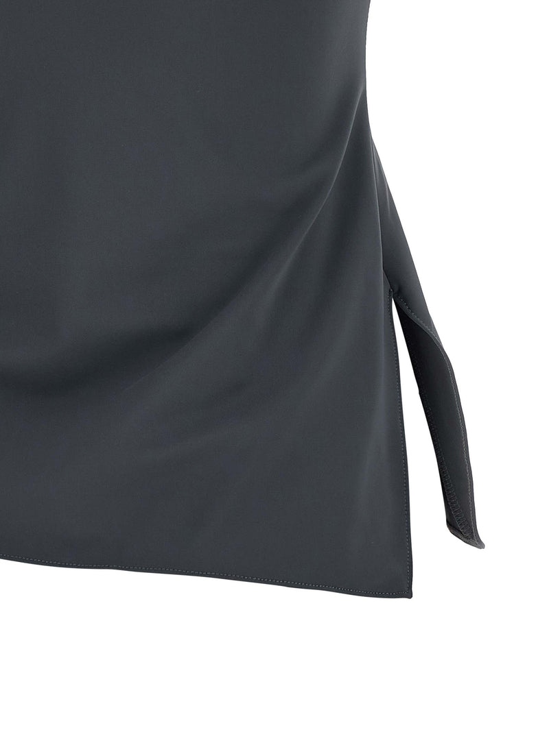 Coperni Asymmetric Flower Gray Polyamide Tank Top