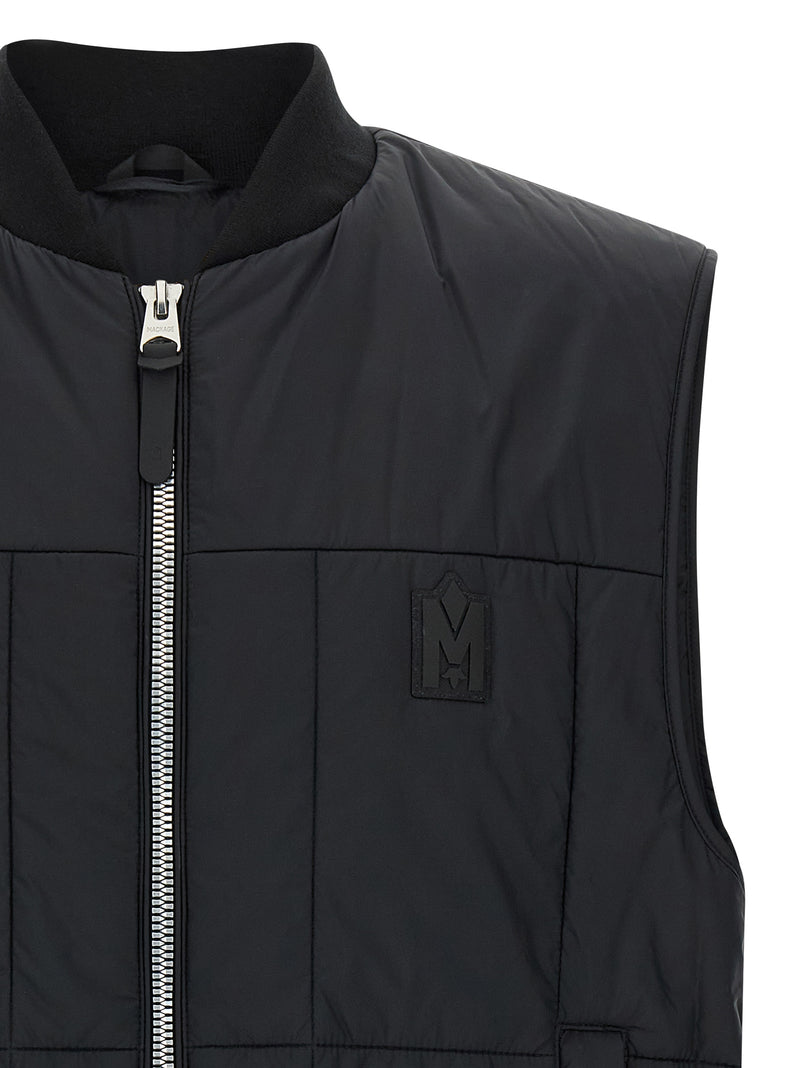 Mackage Black Nylon Sleeveless Jacket