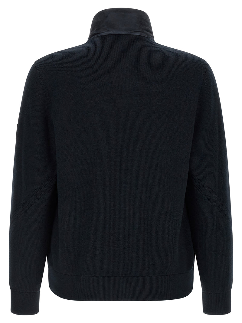 Mackage Blue Virgin Wool Full-Length Jacket