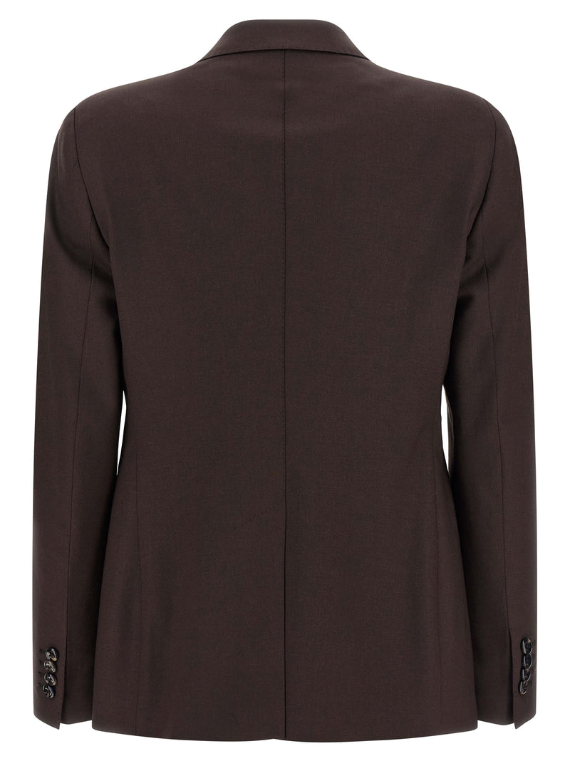 Blazer Tagliatore en laine vierge marron