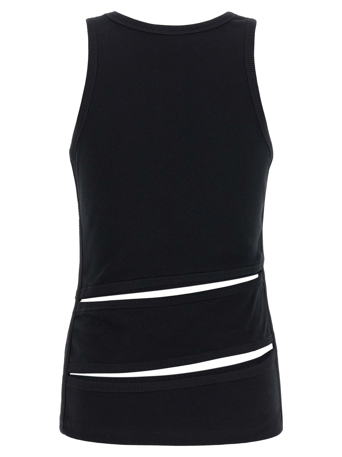 Coperni Black Organic Cotton Spiral Tank Top