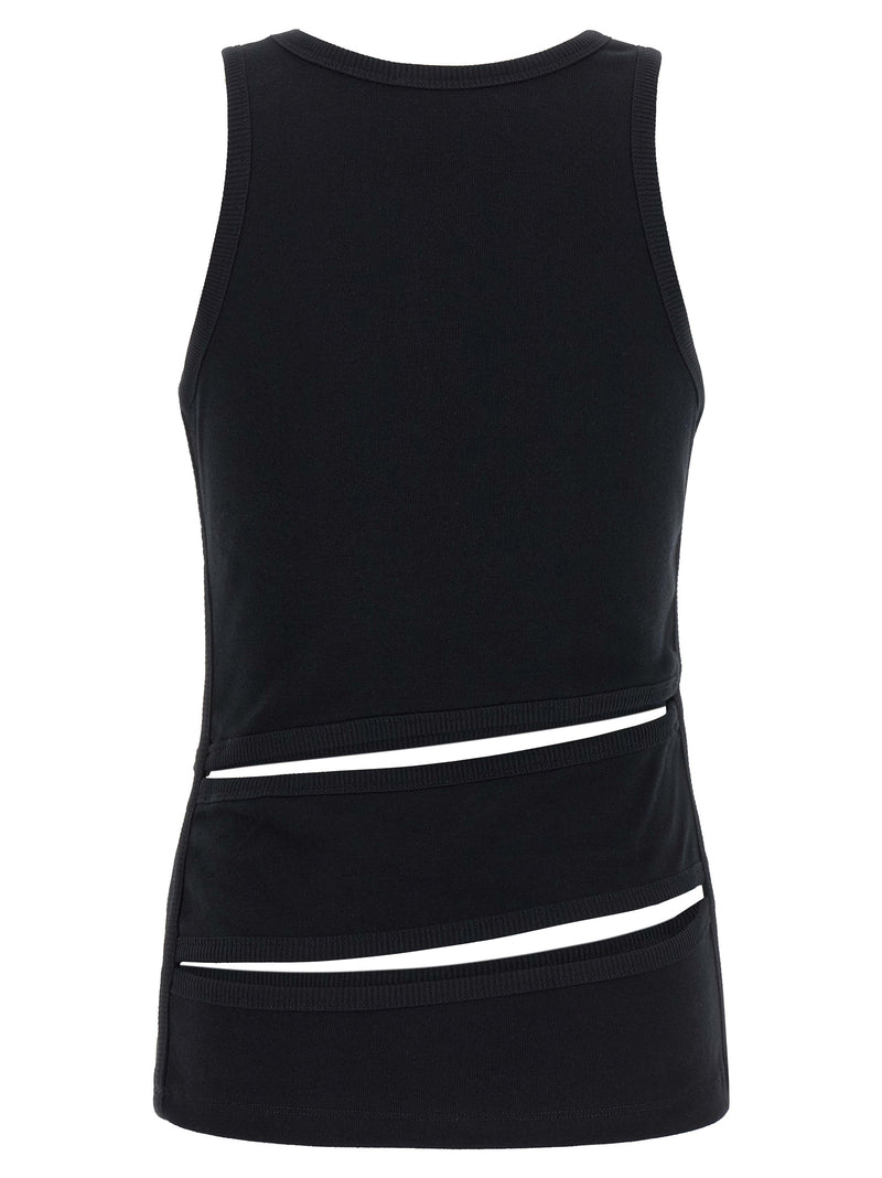 Coperni Black Organic Cotton Spiral Tank Top