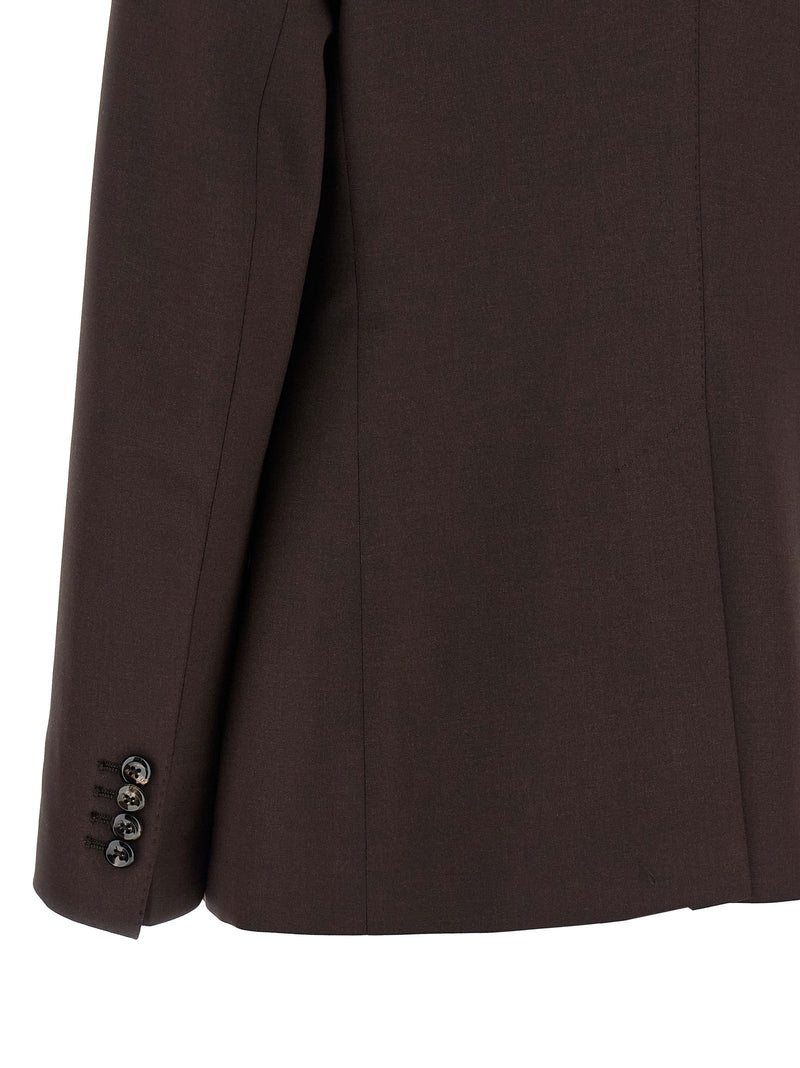 Blazer Tagliatore en laine vierge marron