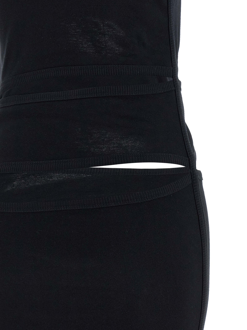 Coperni Black Organic Cotton Short Dress