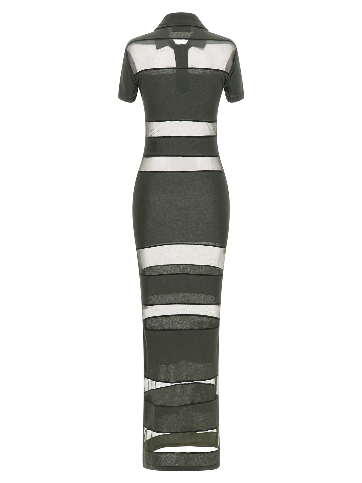Coperni Bicolor Cotton Long Dress - Green