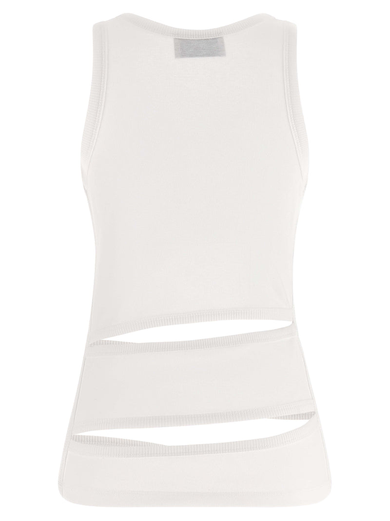 Coperni White Organic Cotton Spiral Tank Top